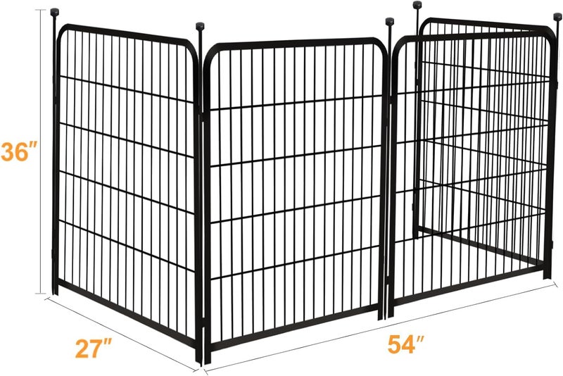 Getlay Garden Fencing 36 Inch High, 4 Panels Total 8.9 Ft(L) Dog Fence Outdoor for Yard, 4 One-Sided Plate, No Door, Anti Dig Fence Barrier, Dog Pen, Rabbit Fences, Garden Fences and Borders - Image 3